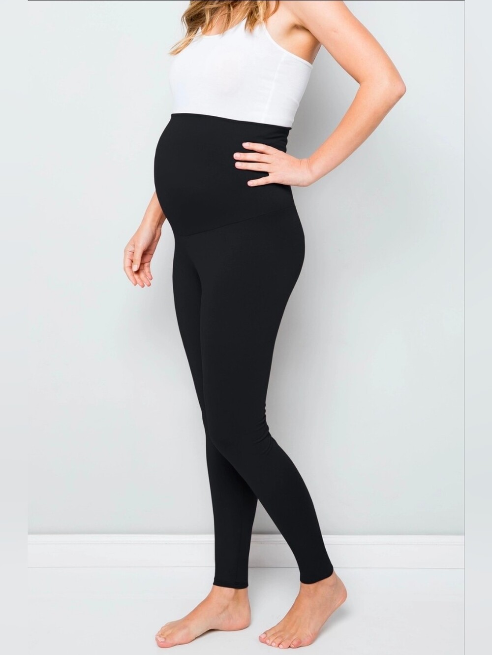 Leni Over The Belly Leggings - Black